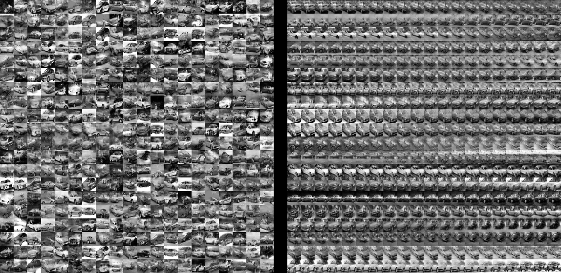 mnist-cifarcars samples with z_dim 100