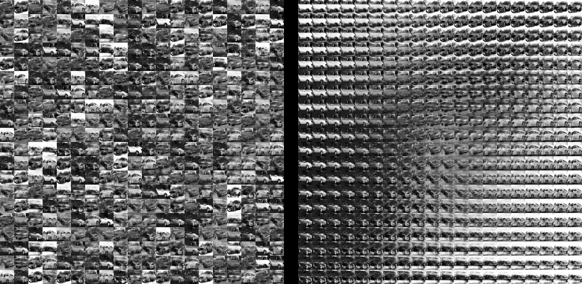 mnist-cifarcars samples with z_dim 2